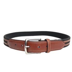 Leather Canvas Belt Black Brown Men’s Size 36